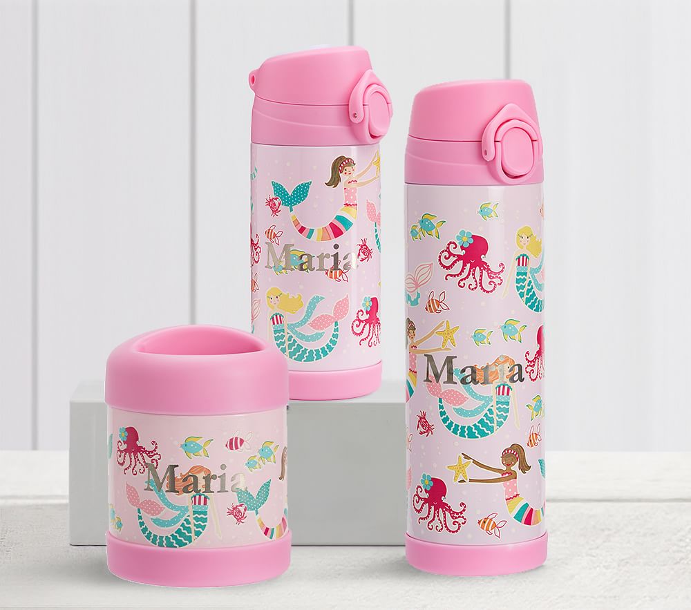 Mackenzie Pink Mermaid Friends Glow-in-the-dark Water Bottles